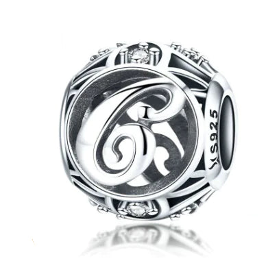 Charm "Hollow Letters" 925 Sterling Silver