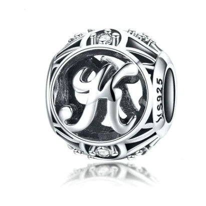 Charm "Hollow Letters" 925 Sterling Silver