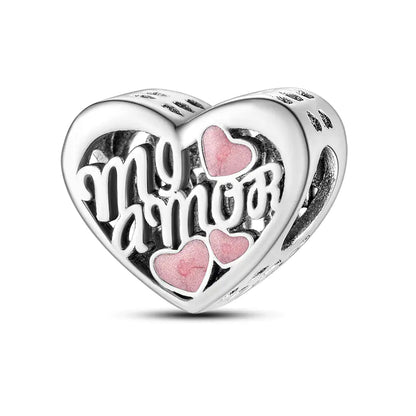 Charm "Heart" 925 Sterling Silver (One)