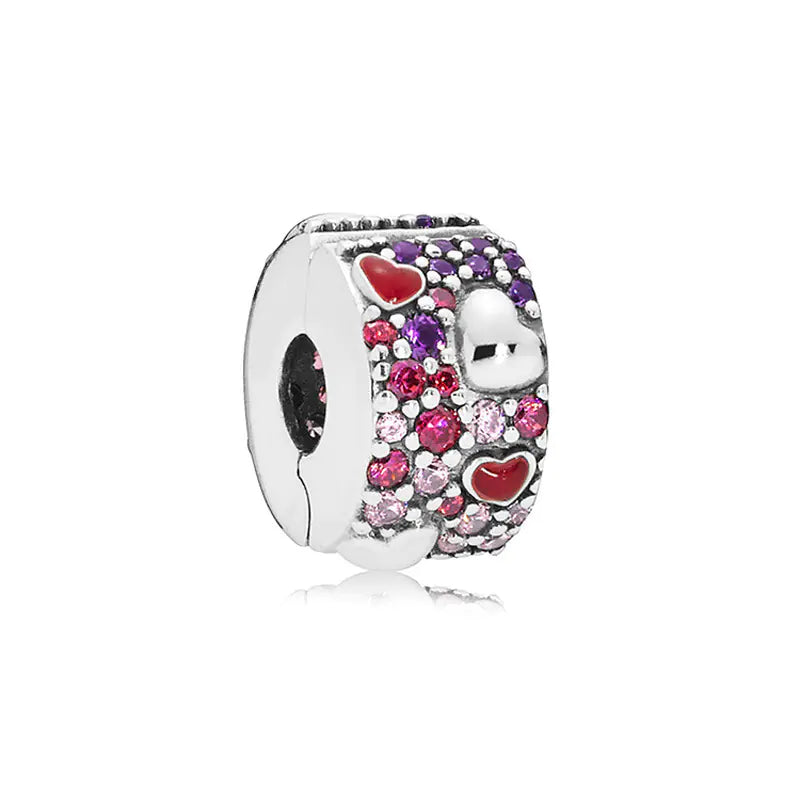 Clip Charm "Beads" 925 Sterling Silver