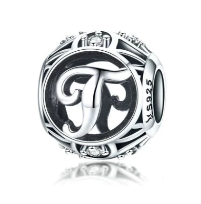 Charm "Hollow Letters" 925 Sterling Silver