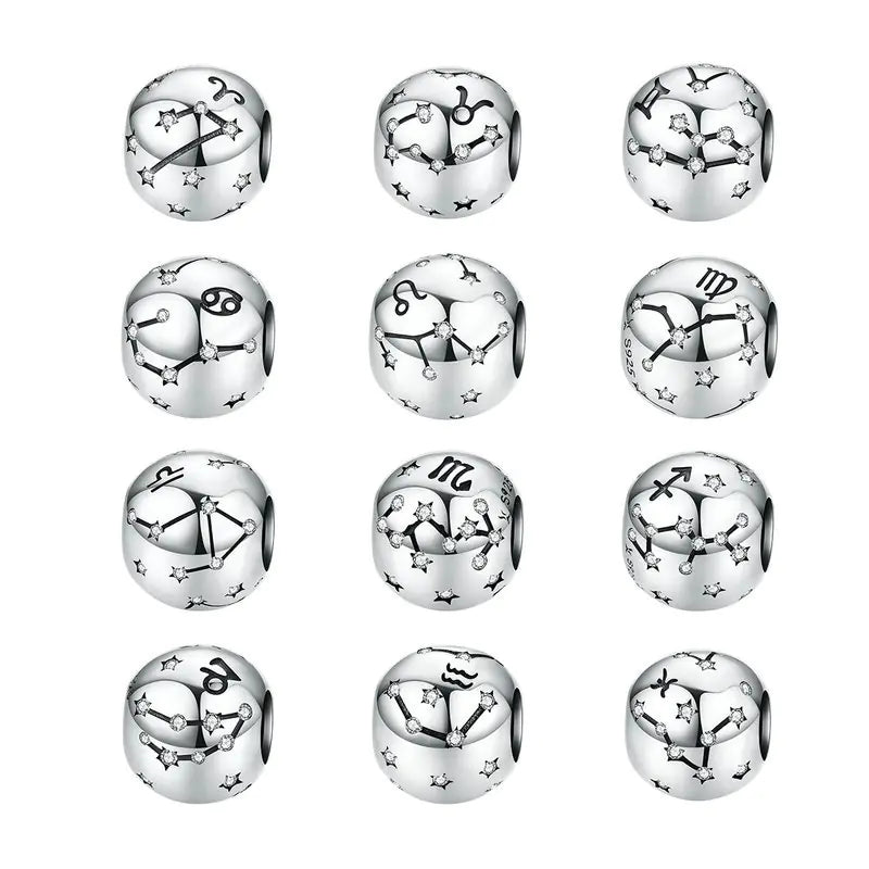 Charm "Zodiac" 925 Sterling Silver (One)