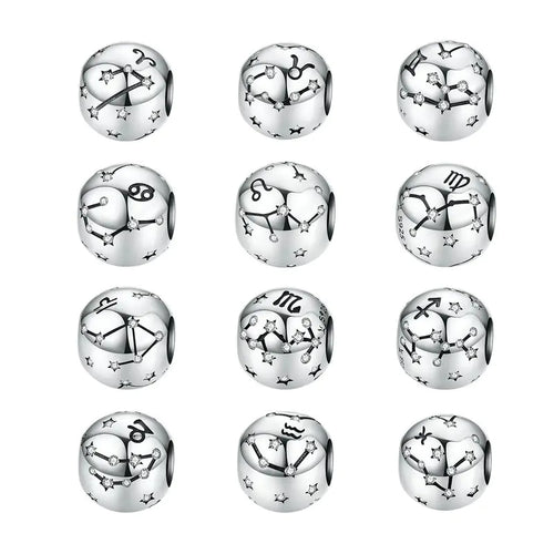 Charm "Zodiac" 925 Sterling Silver (One)