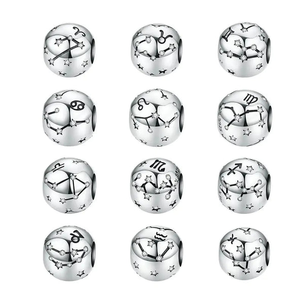 Charm "Zodiac" 925 Sterling Silver (One)