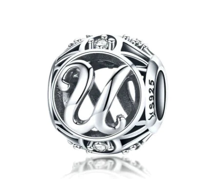 Charm "Hollow Letters" 925 Sterling Silver