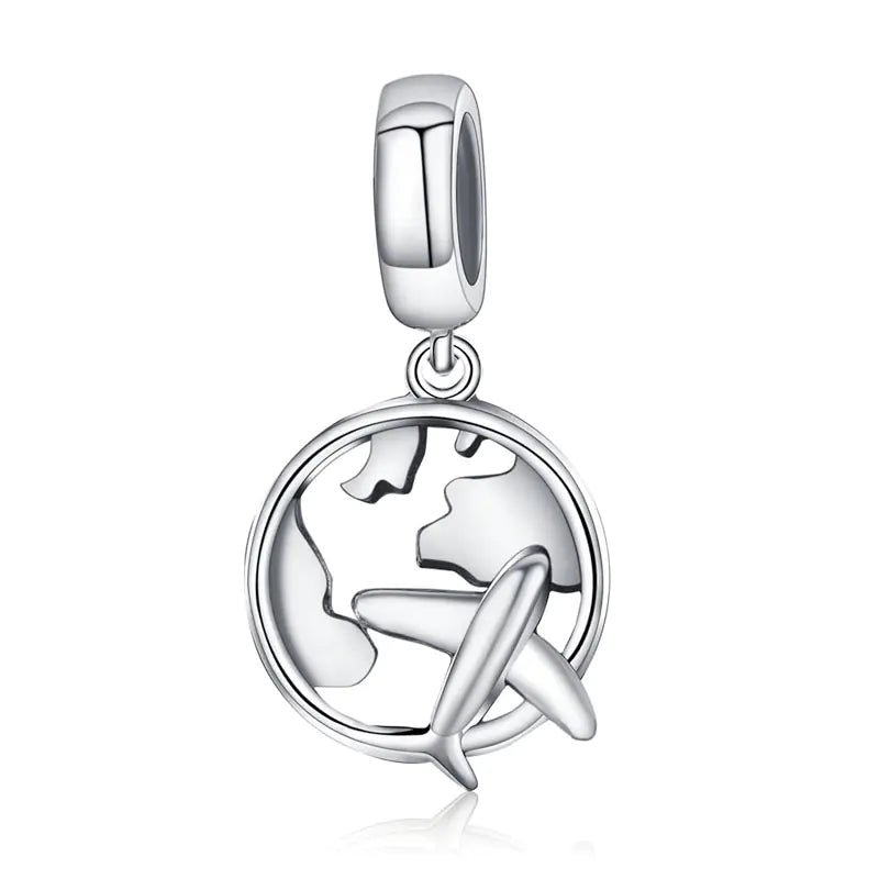 Charm "Travel" 925 Sterling Silver (One)