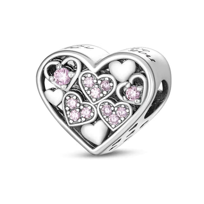 Charm "Heart" 925 Sterling Silver (One)