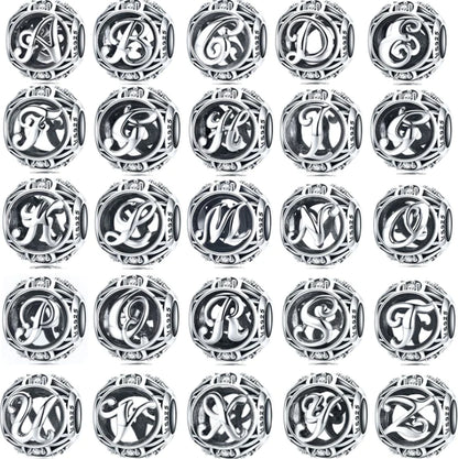 Charm "Hollow Letters" 925 Sterling Silver