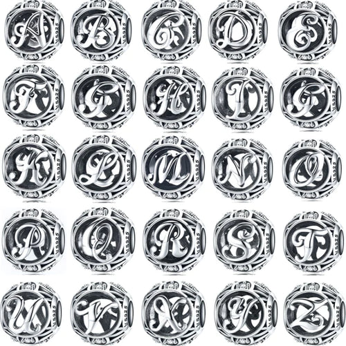 Charm "Hollow Letters" 925 Sterling Silver