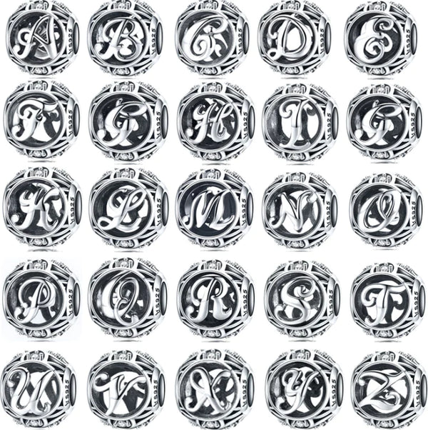 Charm "Hollow Letters" 925 Sterling Silver