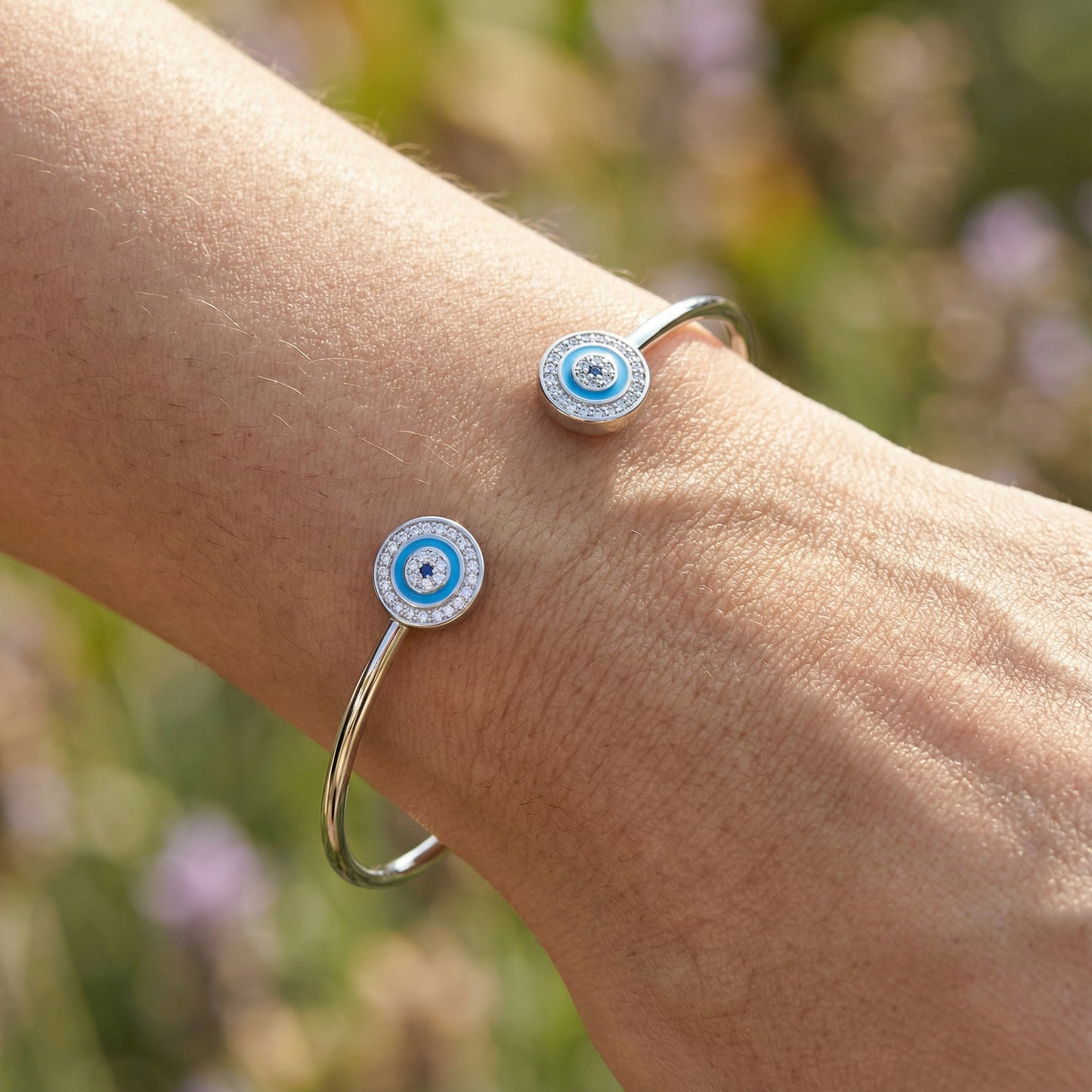 Opening Bracelet - Add Charms - 925 Sterling Silver