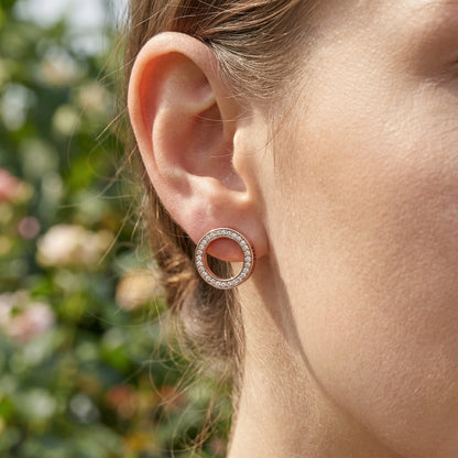 Round Studded Earrings - 925 Sterling Silver