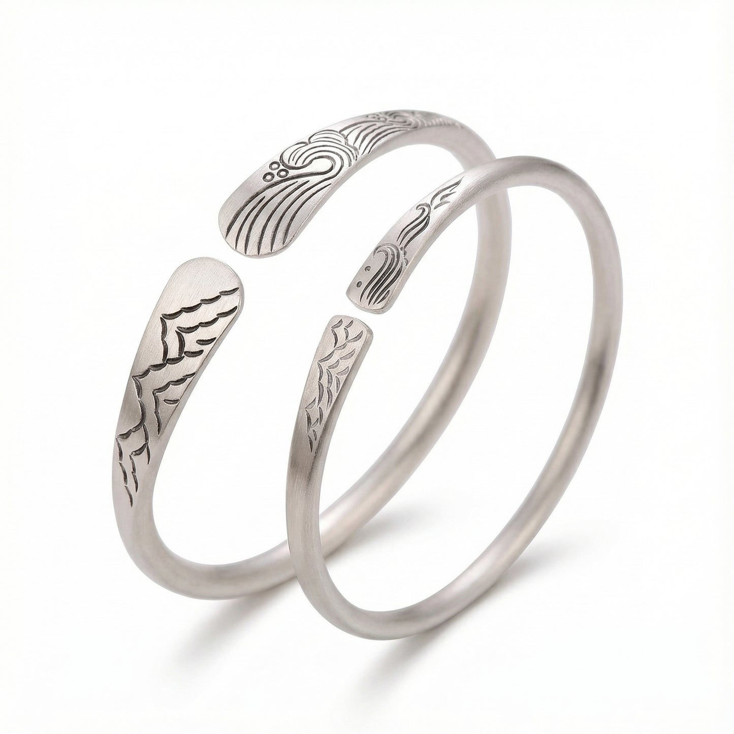 Vintage Open Bracelet - Silver Plated