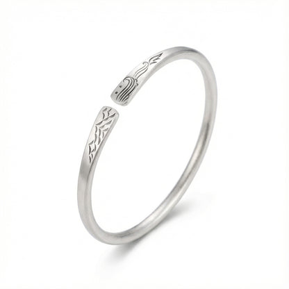 Vintage Open Bracelet - Silver Plated