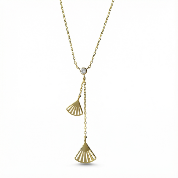 Ginkgo Leaf Necklace - 925 Sterling Silver