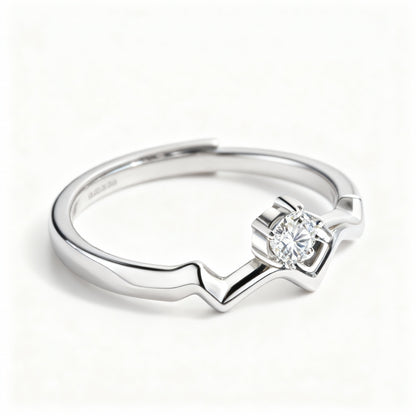 Star Couple Rings - (Adjustable) - 925 Sterling Silver