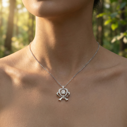 Love Bow - D Color Moissanite - 925 Sterling Silver