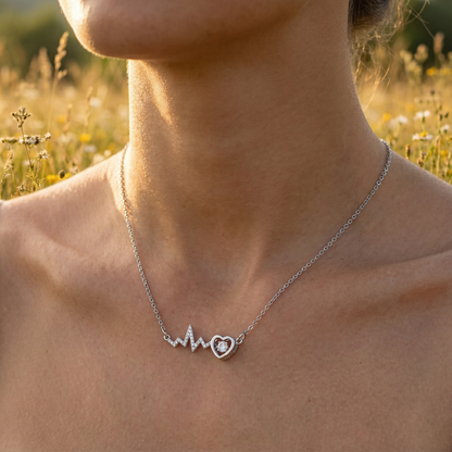 Heart Beat Necklace - Stainless Steel