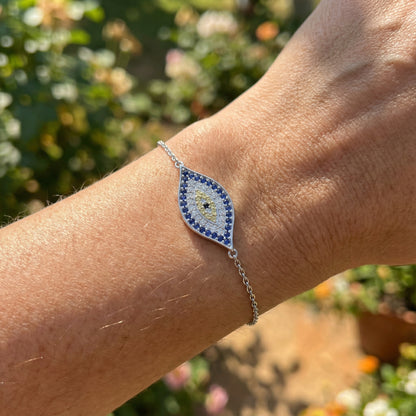 Demon Eye Bracelet - 925 Sterling Silver