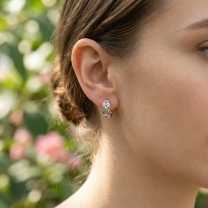 Flower Earrings - 925 Sterling Silver