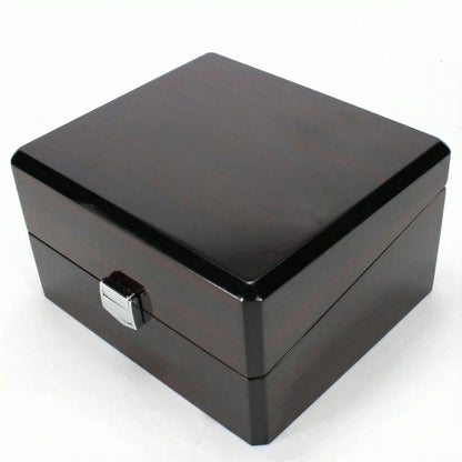 Gloss Wooden & Leather Watch Box - (One Watch)