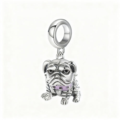 Charm "Bulldog" 925 Sterling Silver