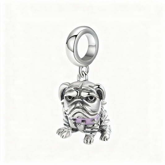 Charm "Bulldog" 925 Sterling Silver