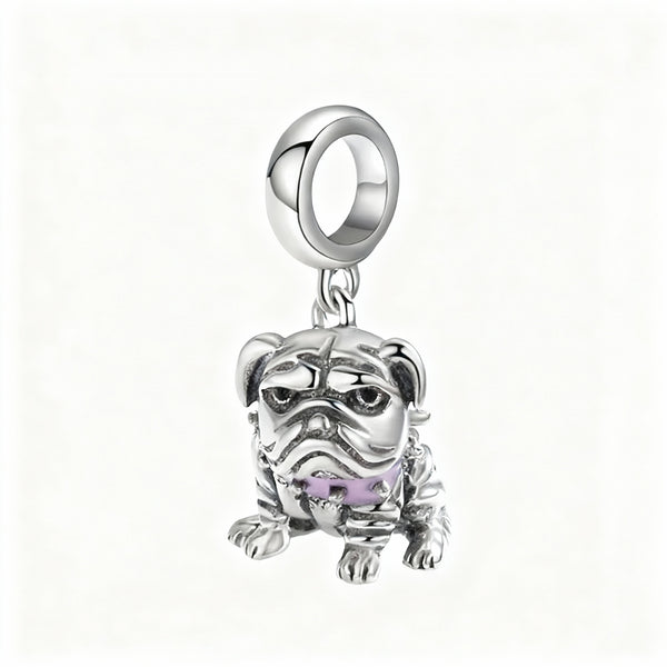 Charm "Bulldog" 925 Sterling Silver