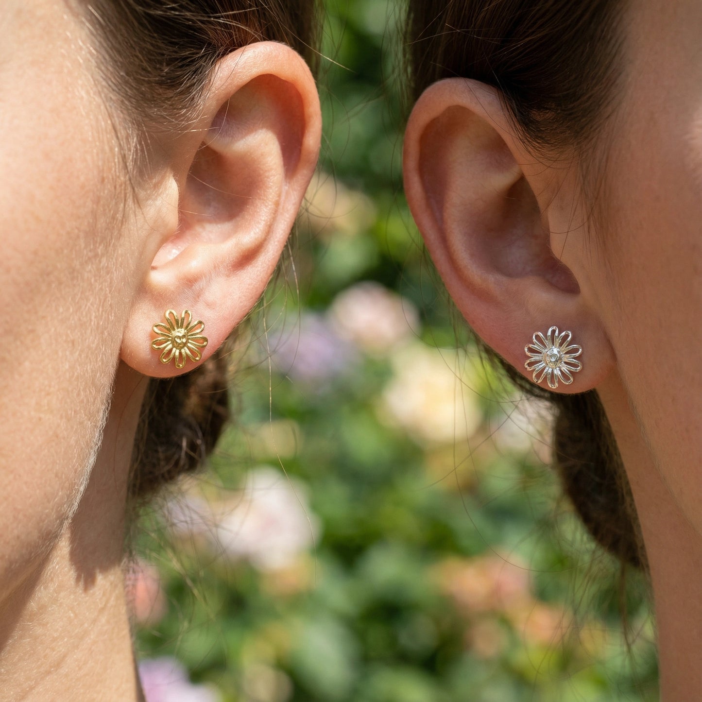 Sunflower Earrings - 925 Sterling Silver