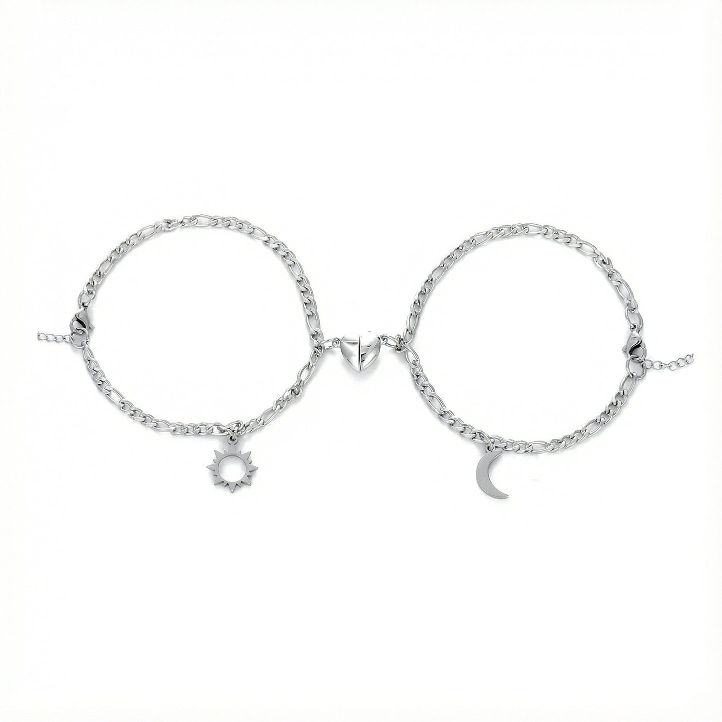 Sun & Moon Couple Bracelets - Stainless Steel - (SET OF 2)