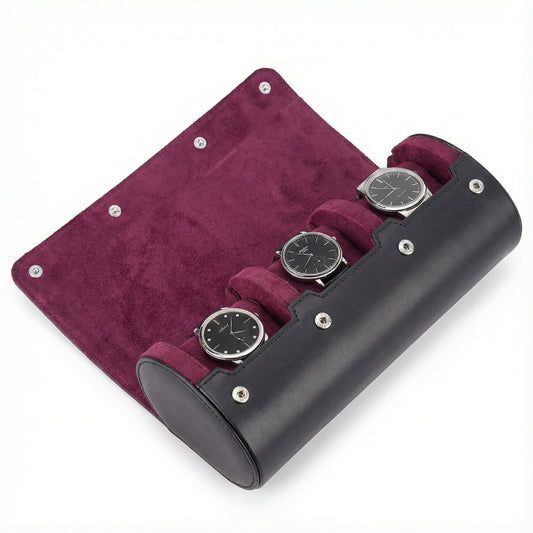 Leather Portable Watch Box - (Up to 3)