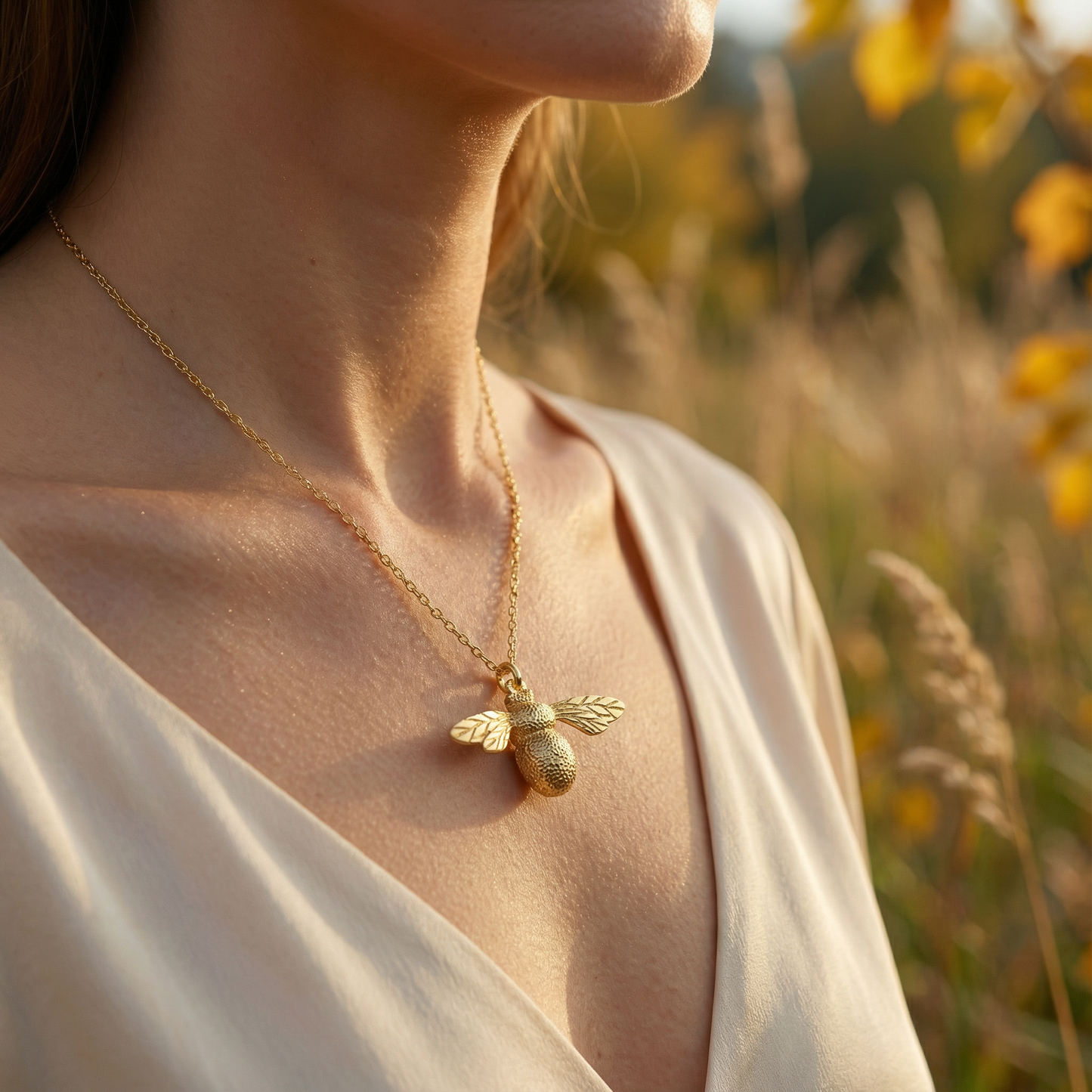 Bee Necklace - 925 Sterling Silver