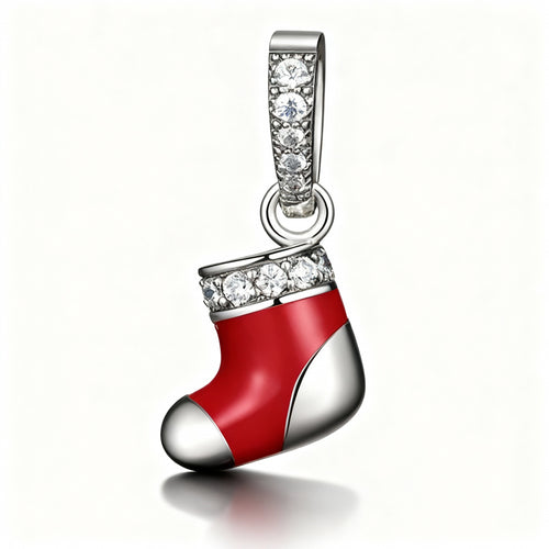 Charm "Christmas Sock" 925 Sterling Silver