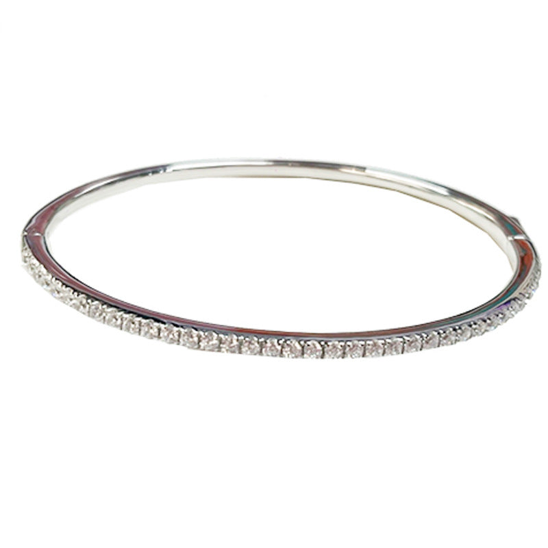 Zircona Diamond Row Bracelet - 925 Sterling Silver
