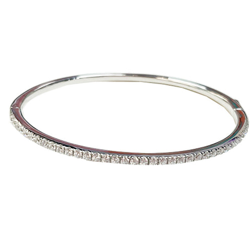 Zircona Diamond Row Bracelet - 925 Sterling Silver