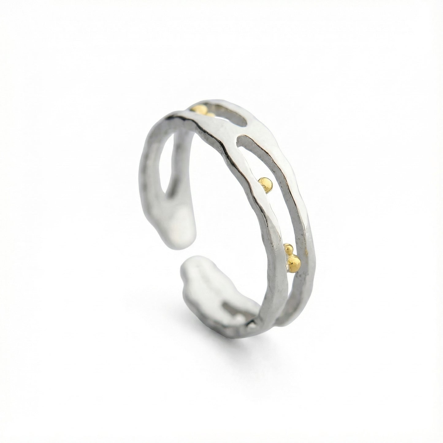 Abstract Minimal Ring - (Adjustable) - Copper