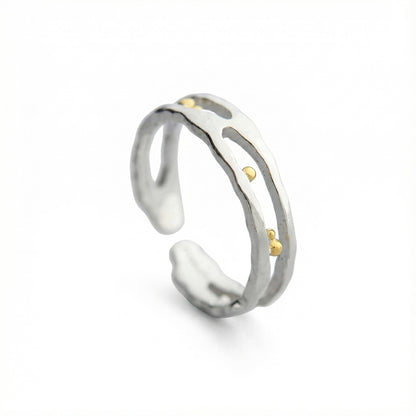 Abstract Minimal Ring - (Adjustable) - Copper