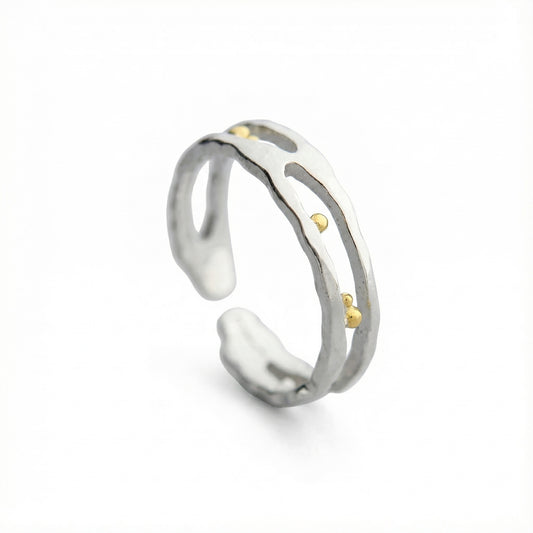 Abstract Minimal Ring - (Adjustable) - Copper