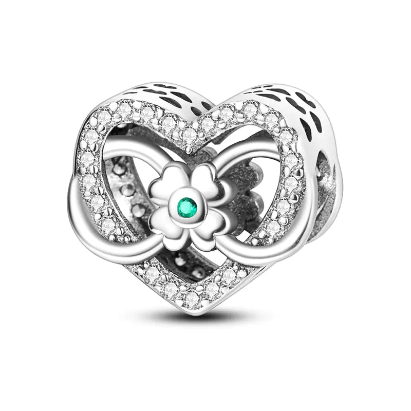 Charm "Heart" 925 Sterling Silver (One)