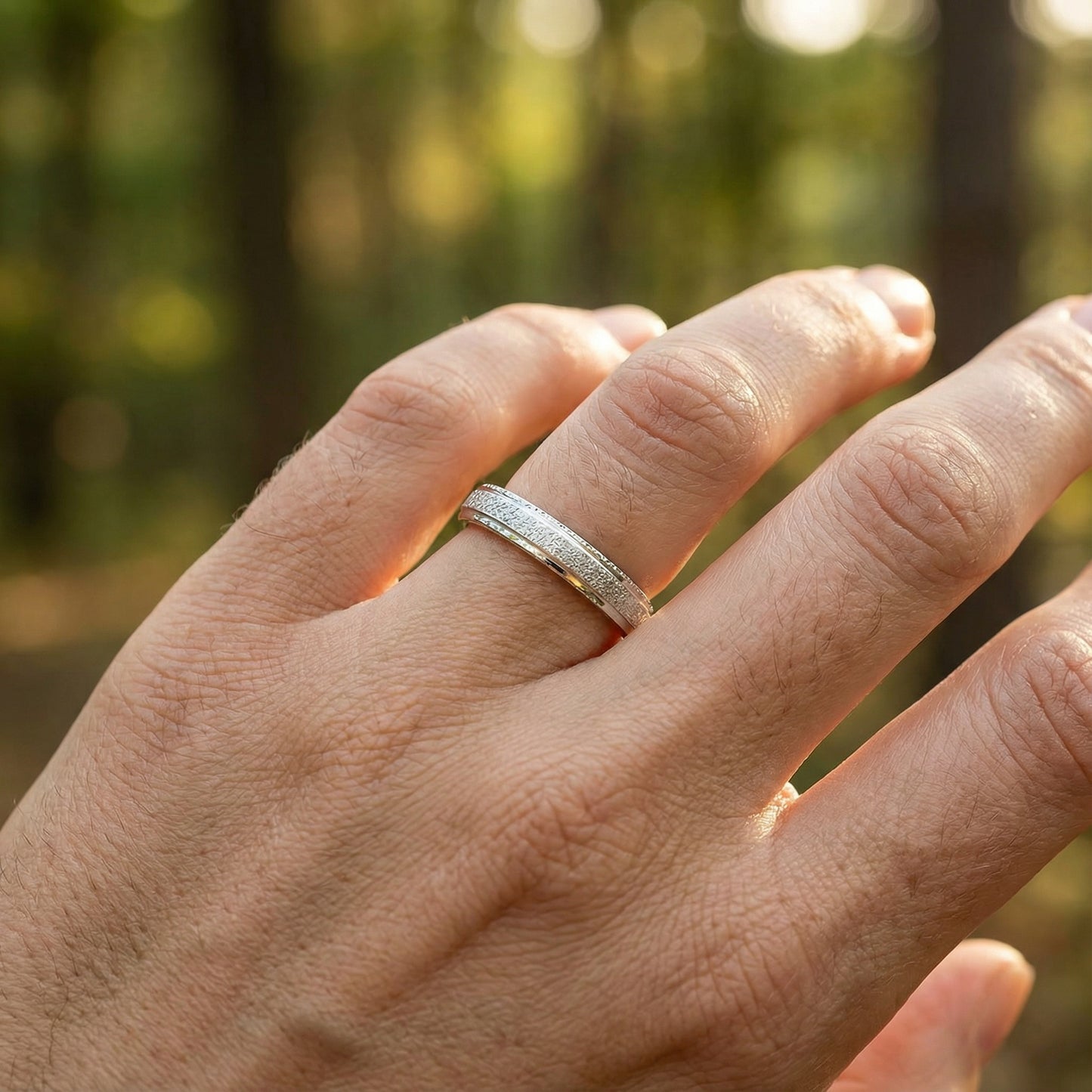 Simple Silver Couple Set - (Adjustable) - 925 Sterling Silver