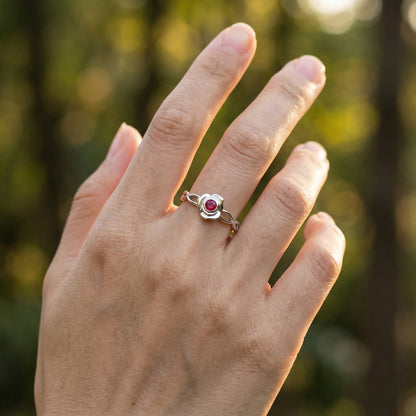 Roses Couple Rings - (Adjustable) - 925 Sterling Silver
