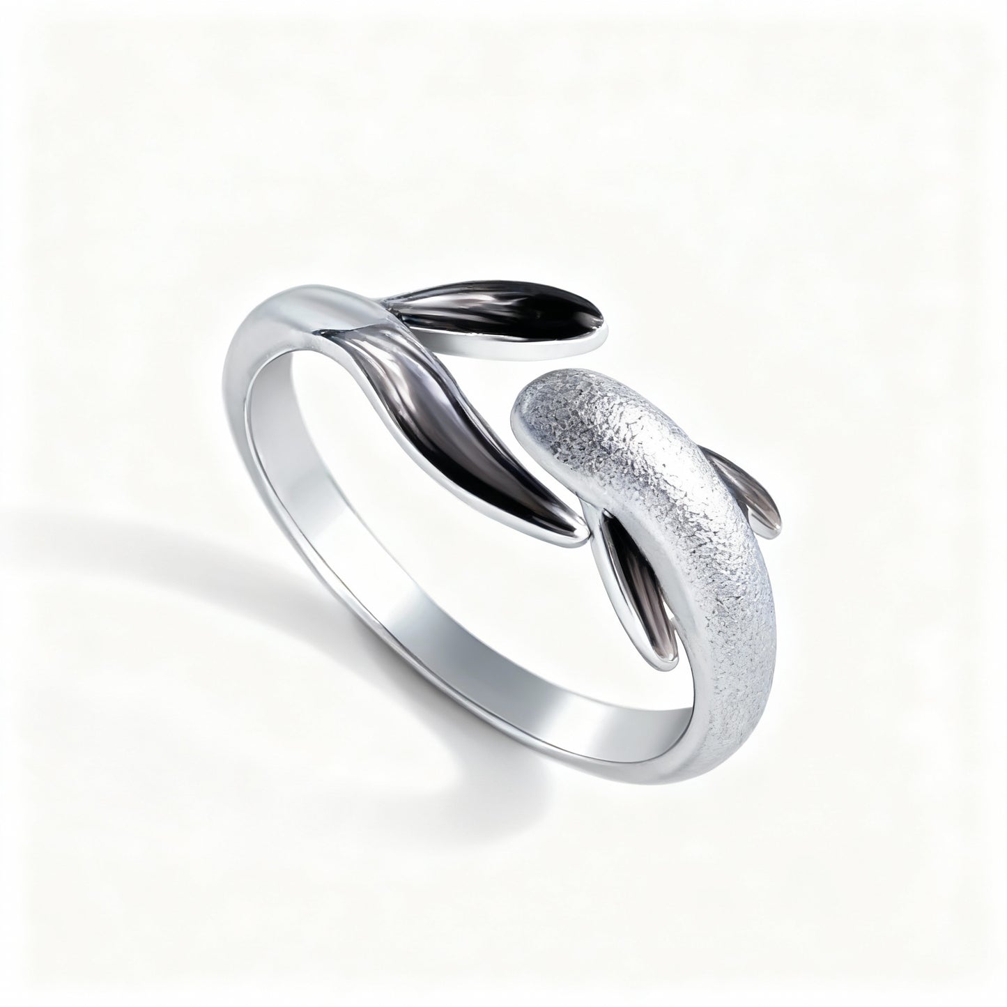 Koi Carp Couple Rings - (Adjustable) - 925 Sterling Silver