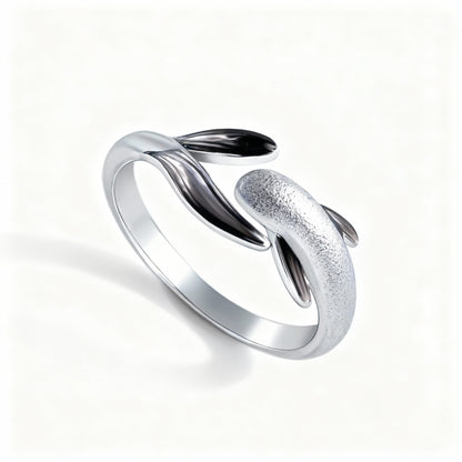 Koi Carp Couple Rings - (Adjustable) - 925 Sterling Silver