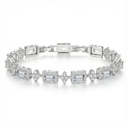 Brillant Zircon Bracelet - Silver Plated