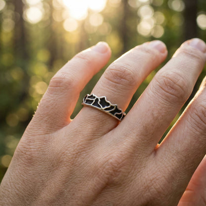 Thai Leaf Couple Set - (Adjustable) - 925 Sterling Silver