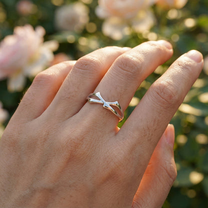 Roses Couple Rings - (Adjustable) - 925 Sterling Silver