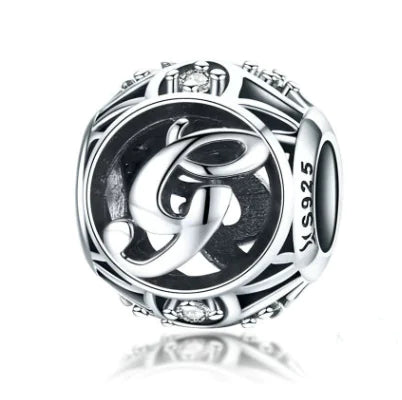 Charm "Hollow Letters" 925 Sterling Silver