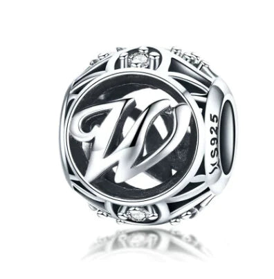 Charm "Hollow Letters" 925 Sterling Silver