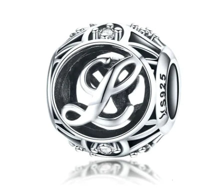 Charm "Hollow Letters" 925 Sterling Silver