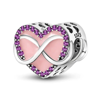 Charm "Heart" 925 Sterling Silver (One)